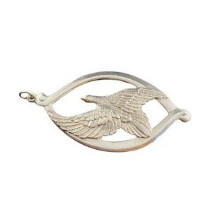 Vintage Wallace Sterling Silver Dove Pendant Bird In Flight 1974 Fine